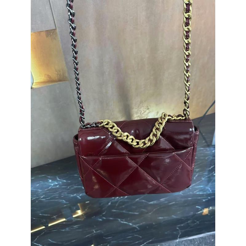 时尚潮流真皮新款女包头斜挎包22CM 10106-4 红色