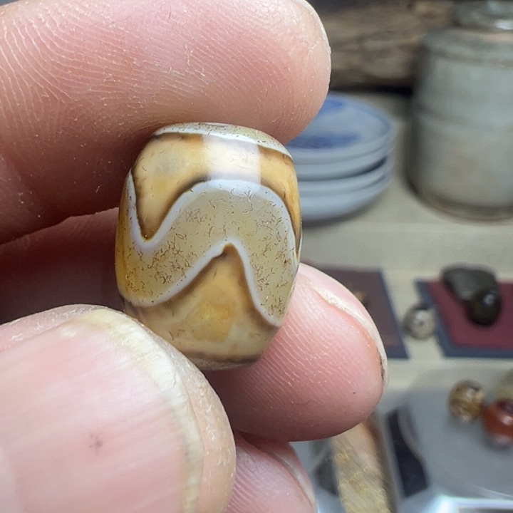 和田玉（糖玉）挂件未镶嵌龙*风