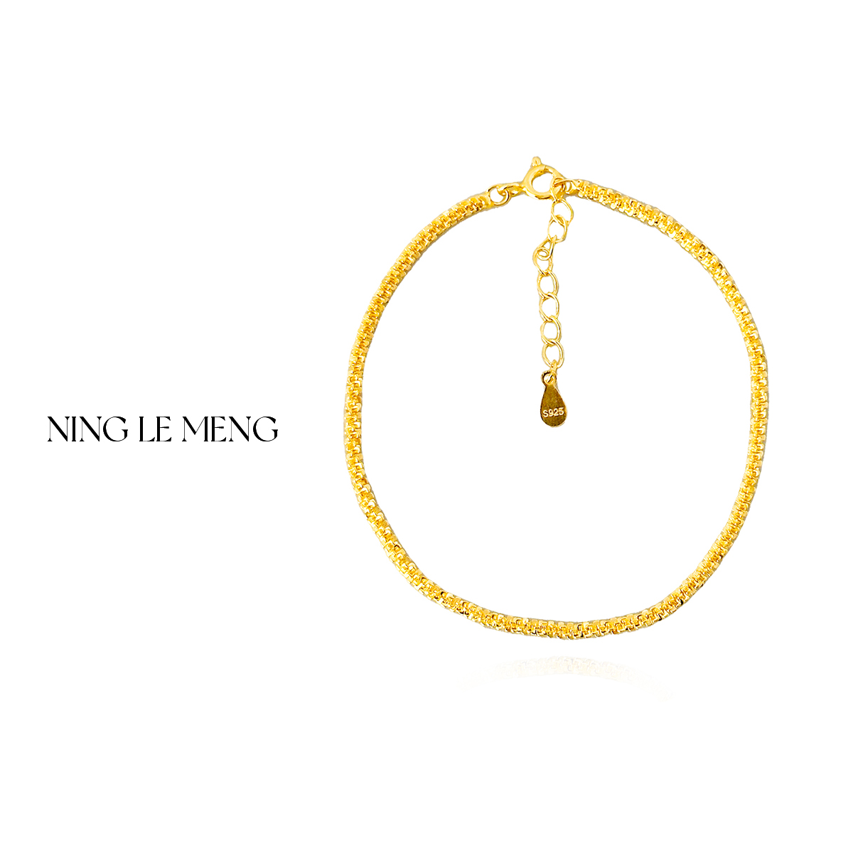 925银手链 S925银时尚轻奢蹦迪波光粼粼纯银手链小众