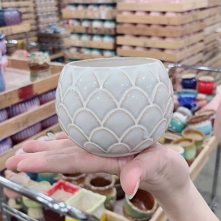 有孔.凑单10元陶瓷花盆发货！