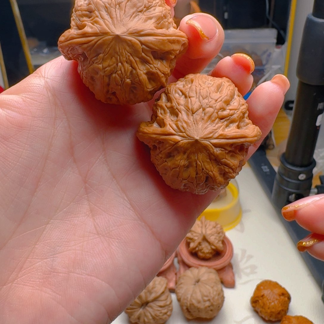 核桃把件满****甲39尺寸铁锤