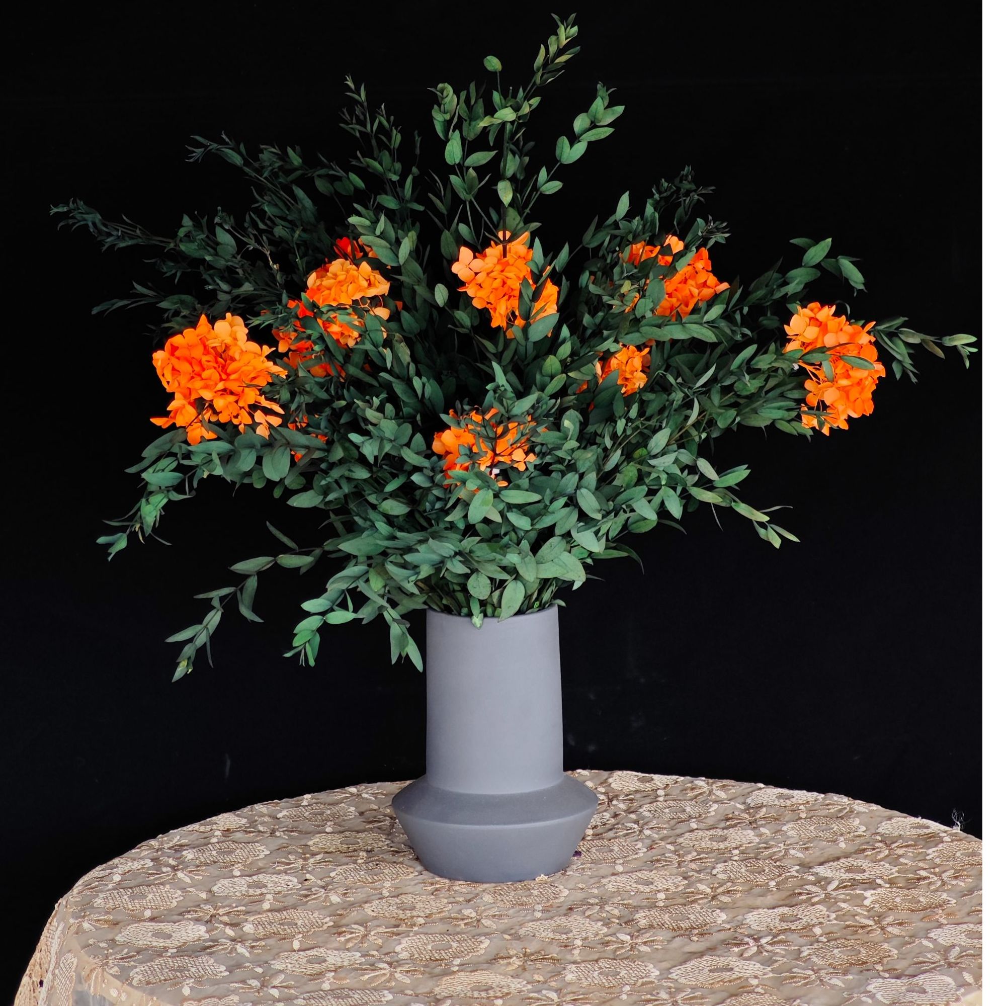 【枝屿花踪】高端永生绣球花绣球搭配尤加利干花等打造网红花束