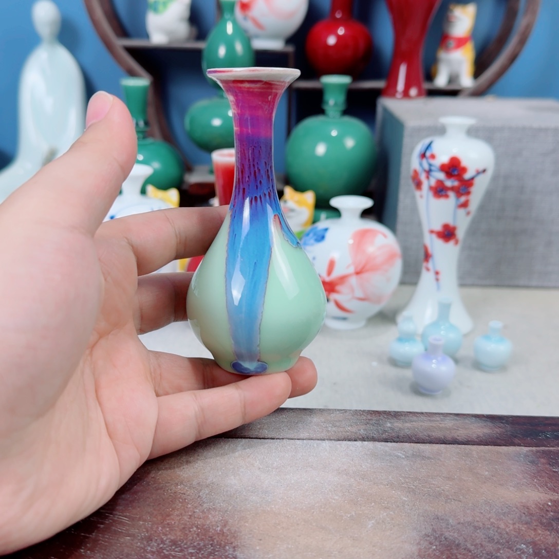 陶瓷手工小花器摆件