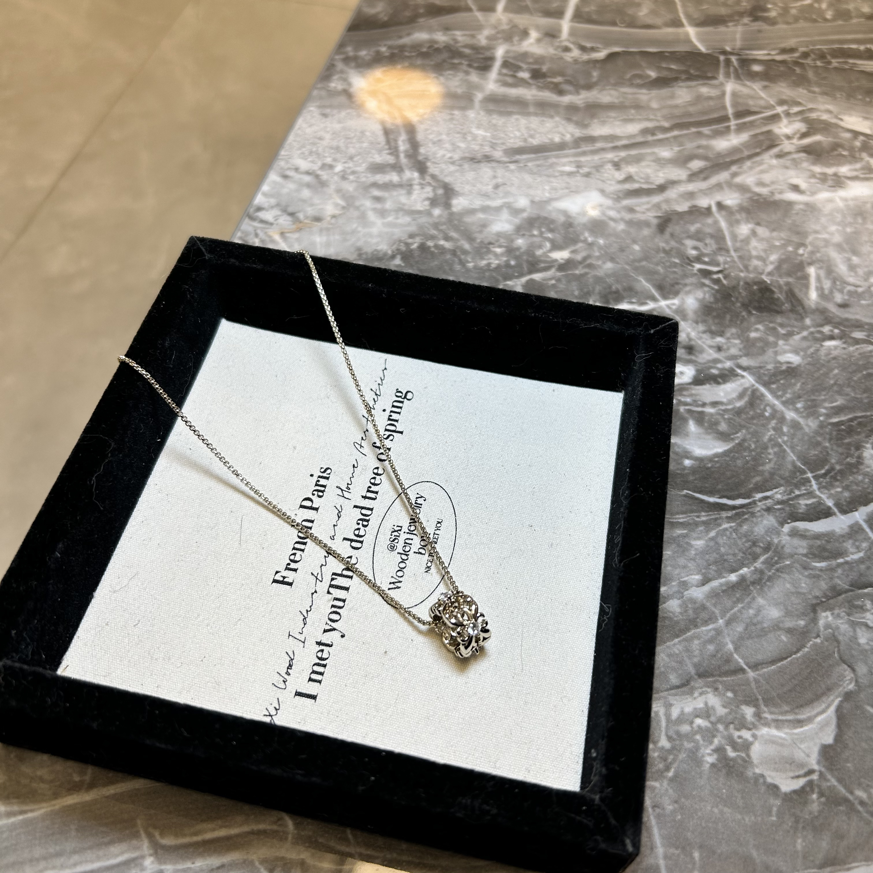 铜合金项链 镂空十字项链XL4087