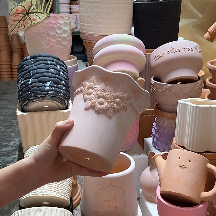 15×14雾化花边花束 粗陶1个