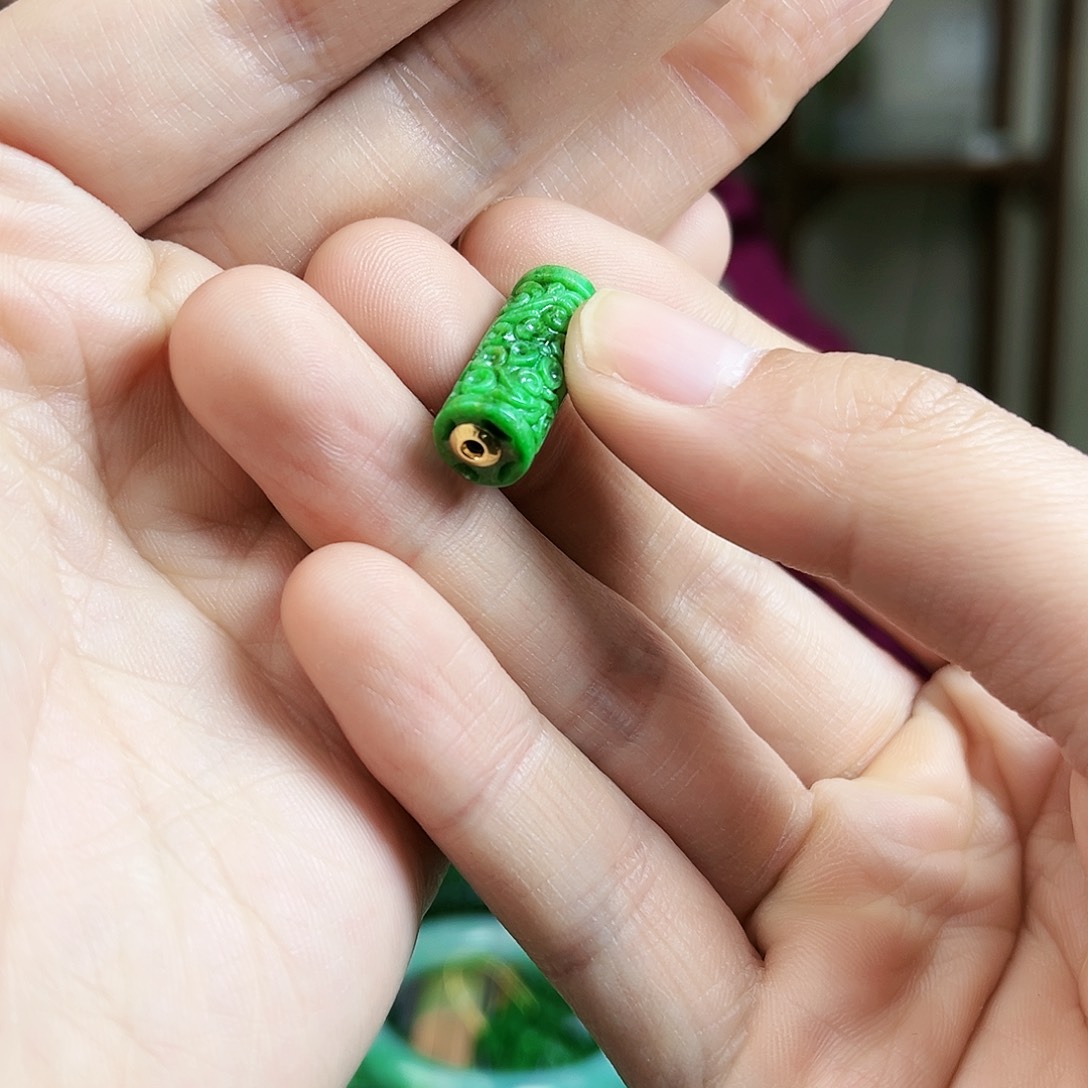 翡翠颈饰18K金镶嵌吊坠多样性发货