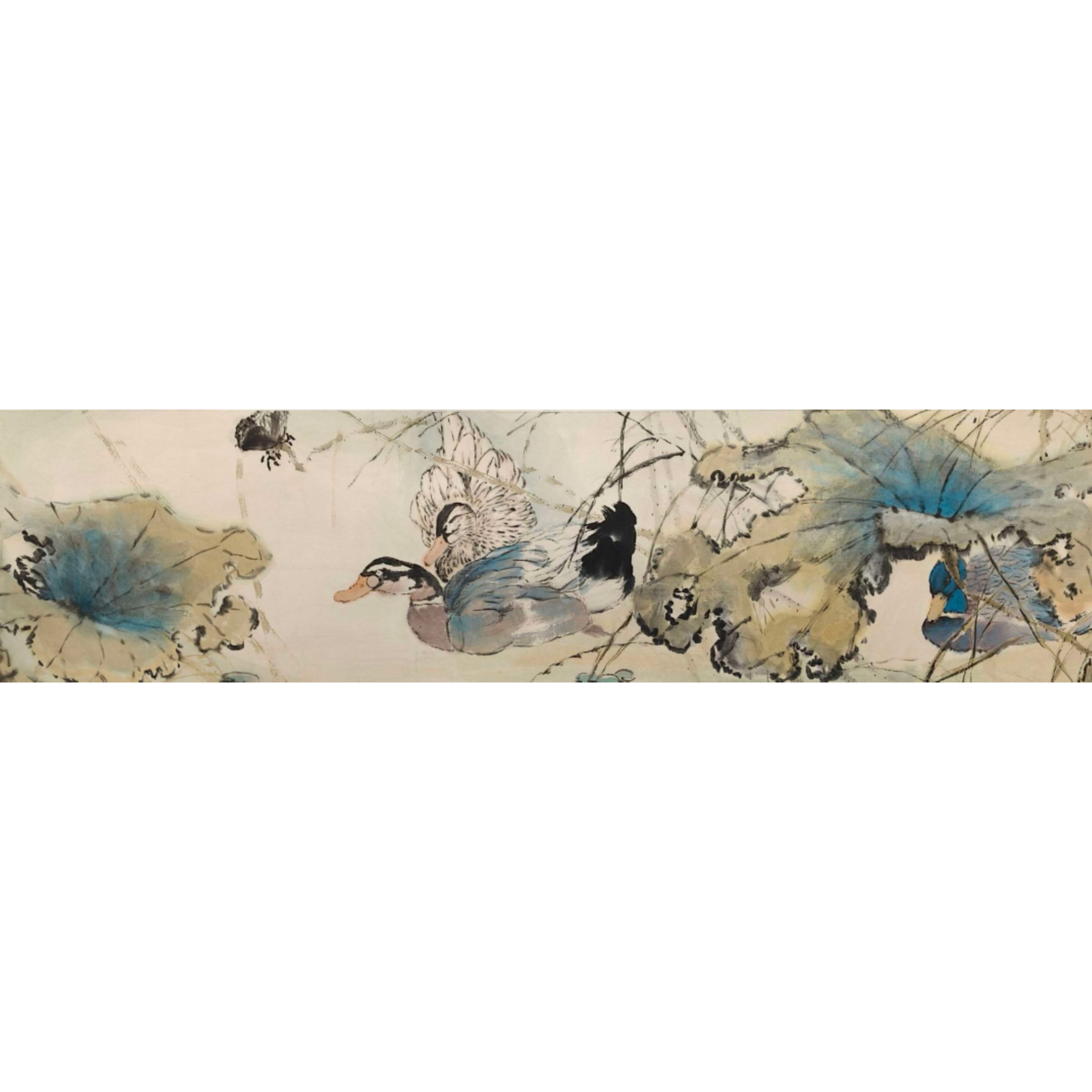 tj085《花鸟》33*136（4.1平尺）纸本镜心