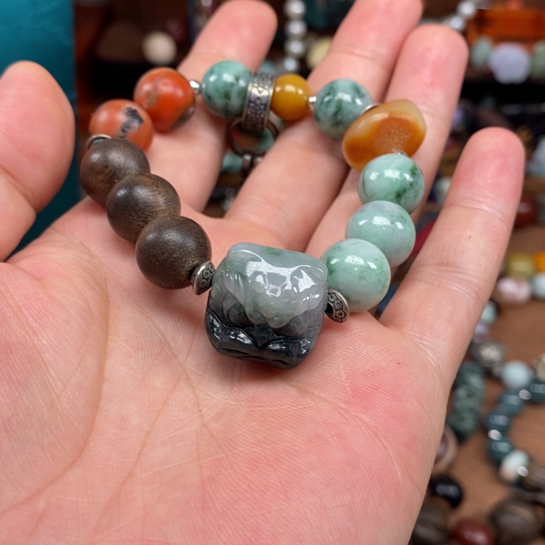 未镶嵌手链翡翠手串