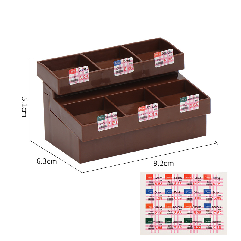 迷你仿真收纳展示架微缩水果食玩收纳架娃娃屋场景模型过家家玩具