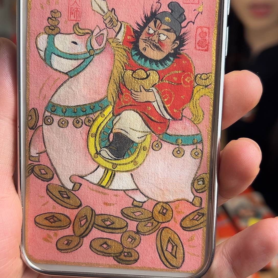 杨***串纯手绘钟馗文创画