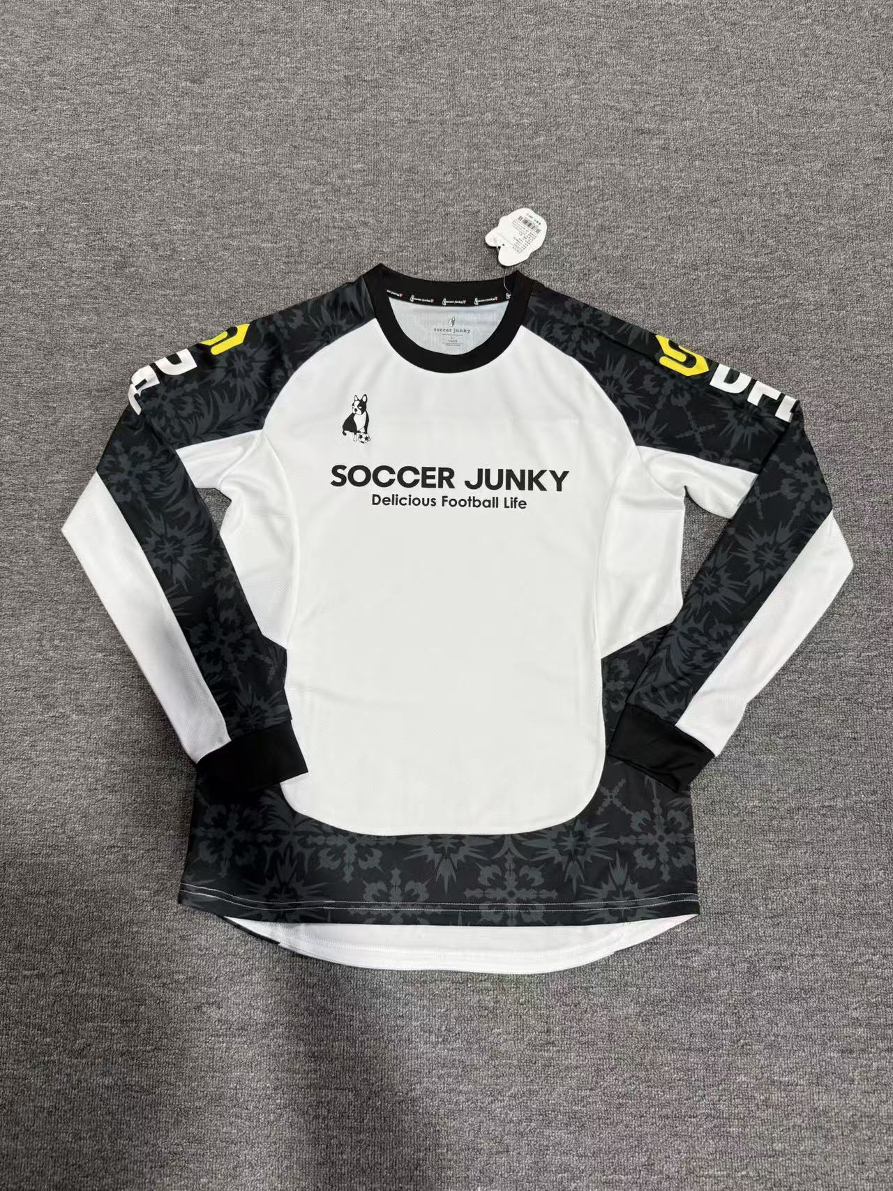 soccer junky足球狗鸢尾花系列拼接撞色圆领运动休闲长袖SJ25D04