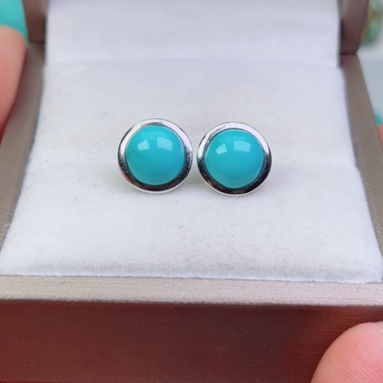 银S925镶嵌绿松石珠宝奇石