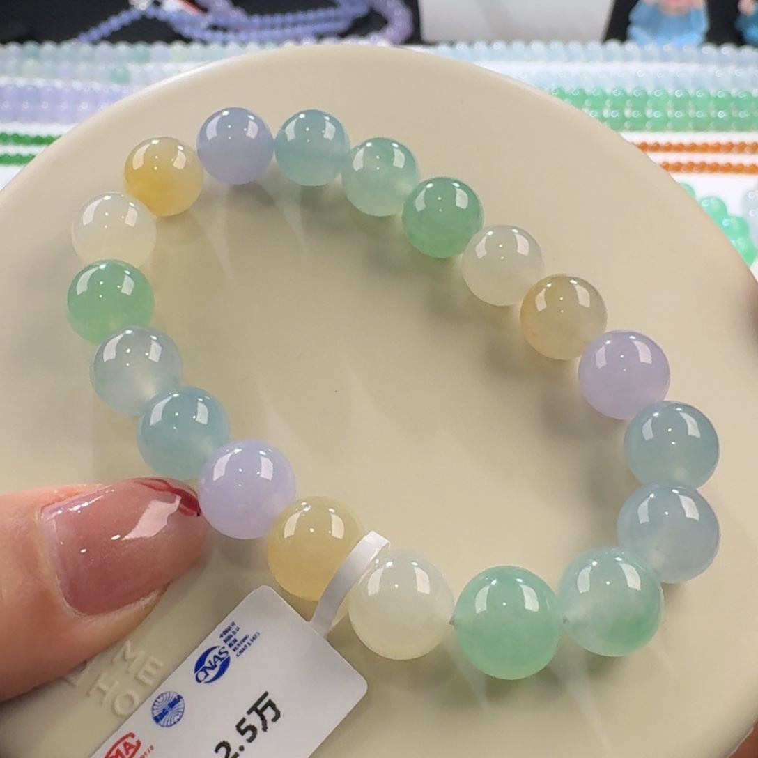 翡翠颈饰未镶嵌多巴胺多宝单圈10mm