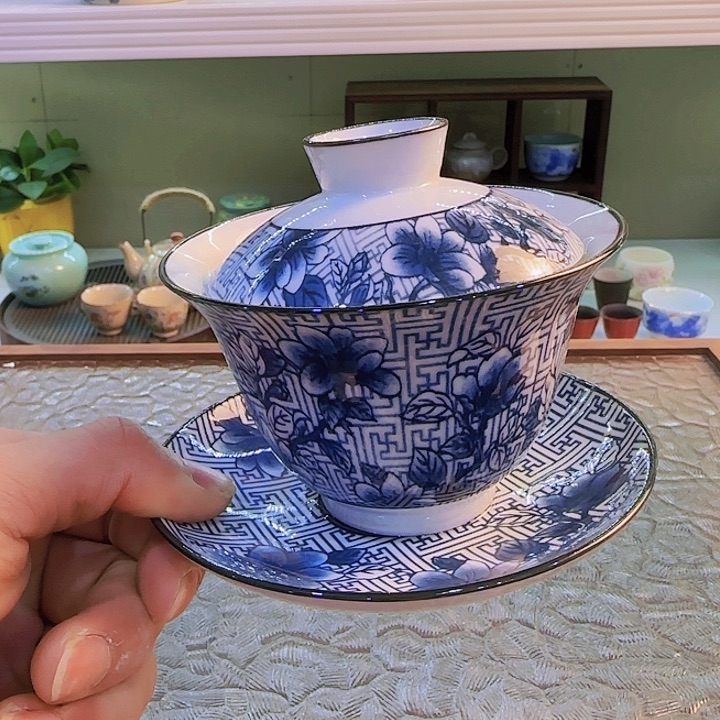 青花瓷器茶具套装旅行茶具茶叶罐