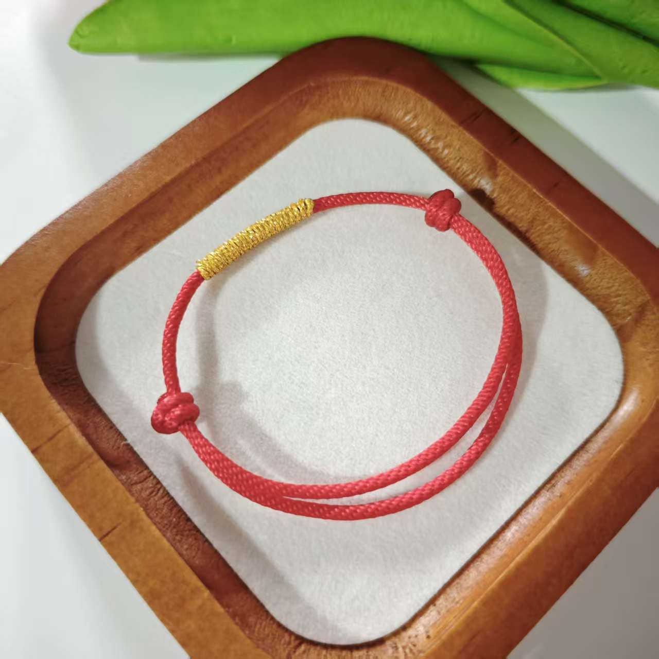 足银手链 手工银饰品   金刚结编织红绳学生男女情侣款本命年手绳