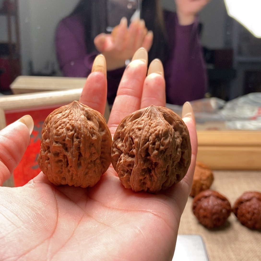 文玩核桃吊坠平谷凹底35