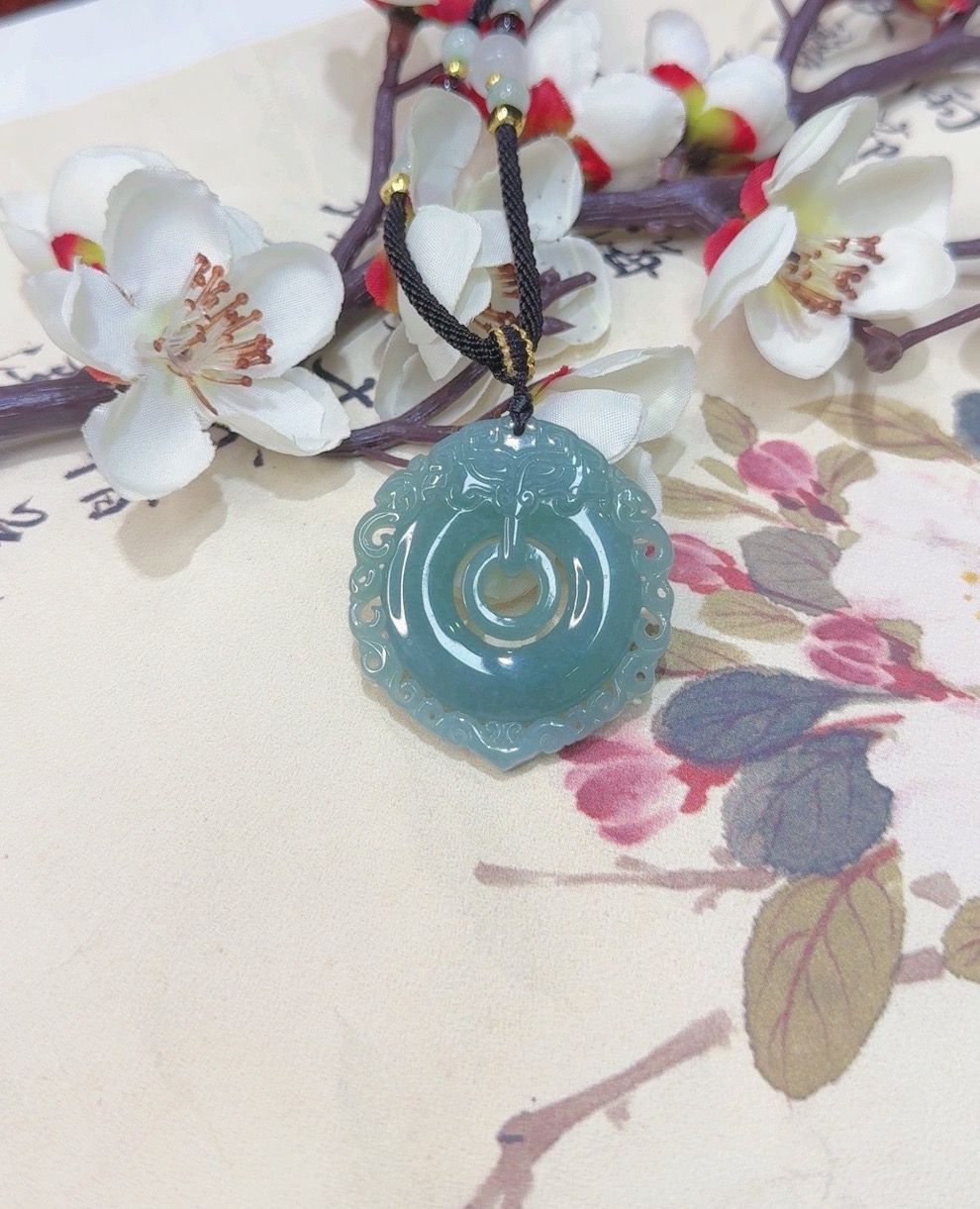 官方正品翡翠A货仿古平安扣（多样性发货发一件）高40宽36厚5送绳