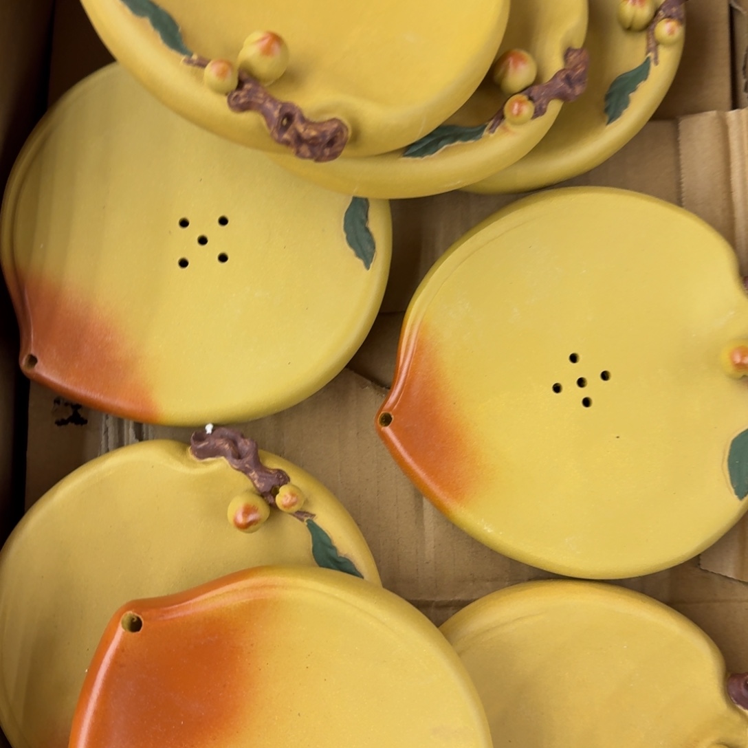 紫砂茶壶桃子壶承紫砂