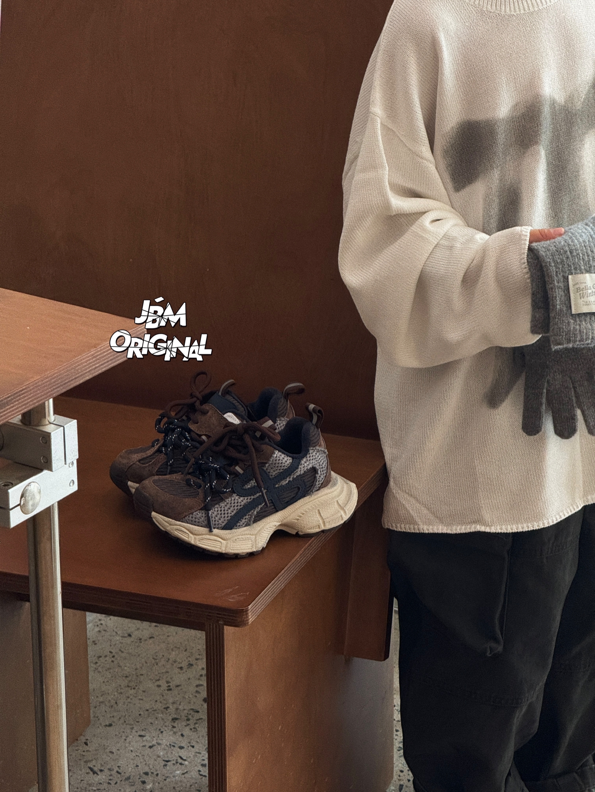 JBM 品牌双11运动童鞋2025冬季新款魔术贴加绒老爹鞋二棉保暖童鞋