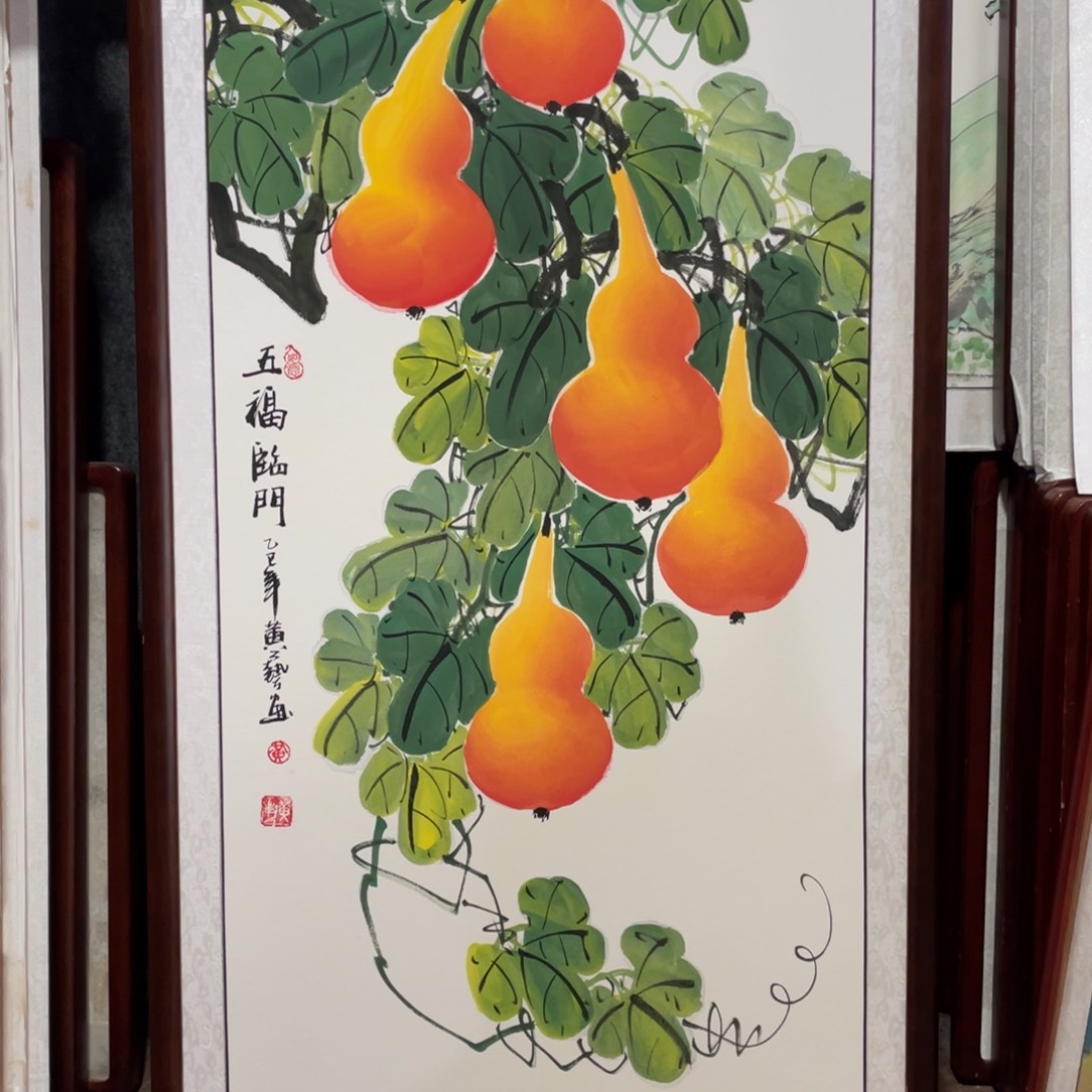 国画带框尺寸63*123厘米