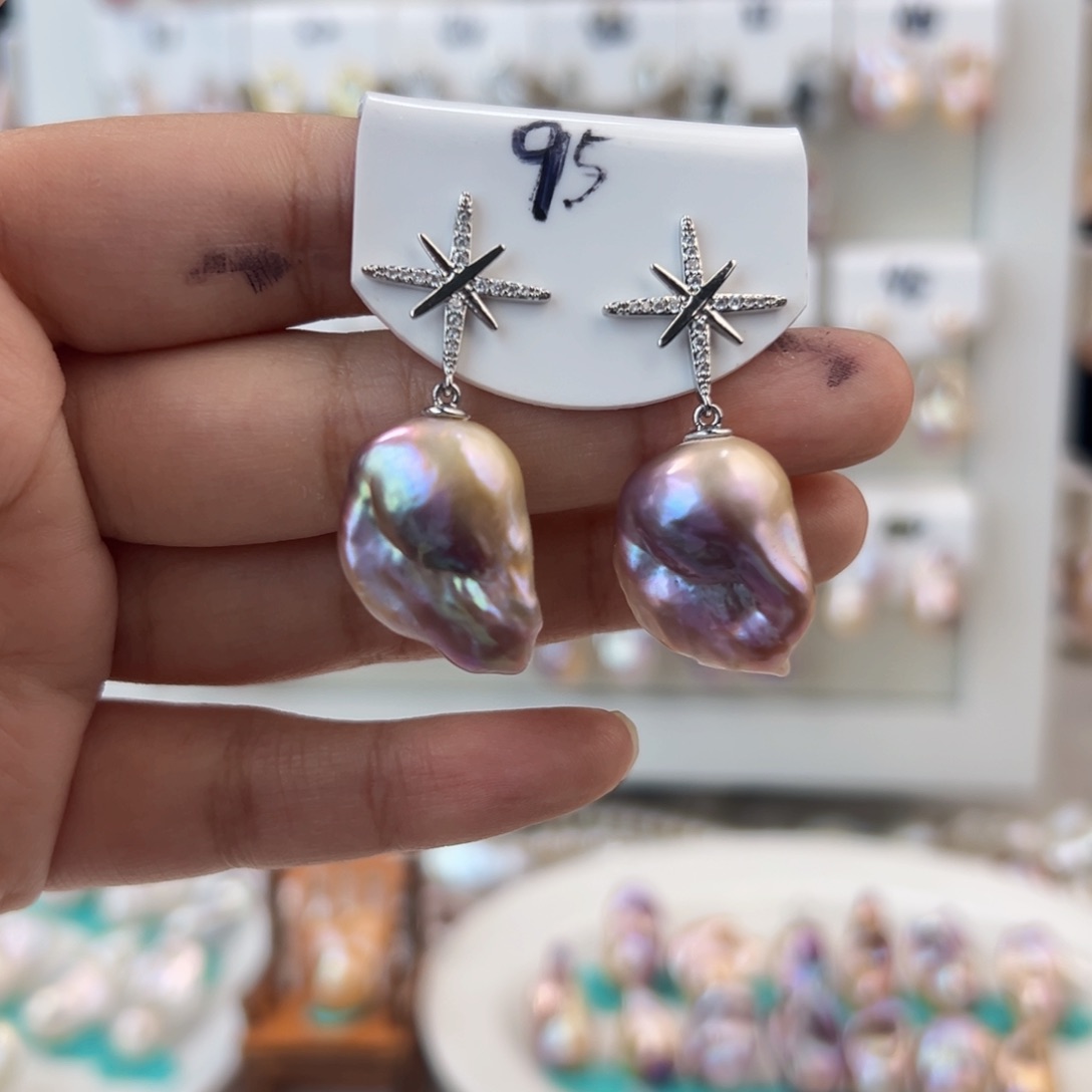 淡水珍珠耳饰未镶嵌A**丹