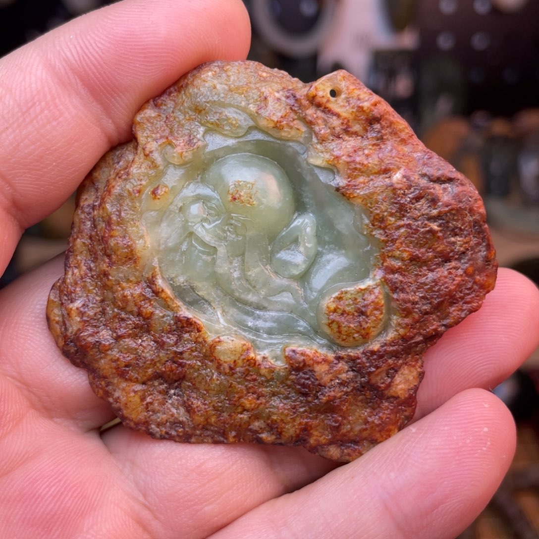 岫岩河磨玉（透闪石质玉）未镶嵌颈饰