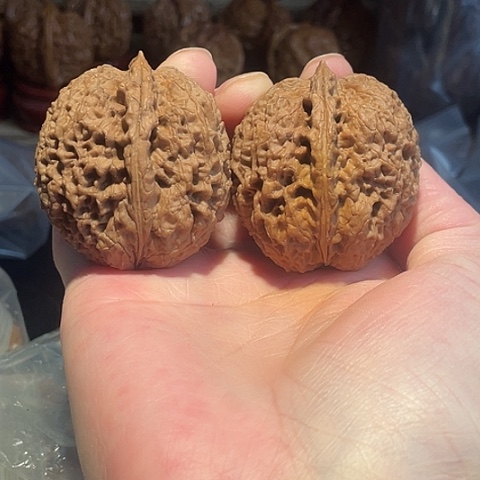 把件文玩核桃铁将军带彩43