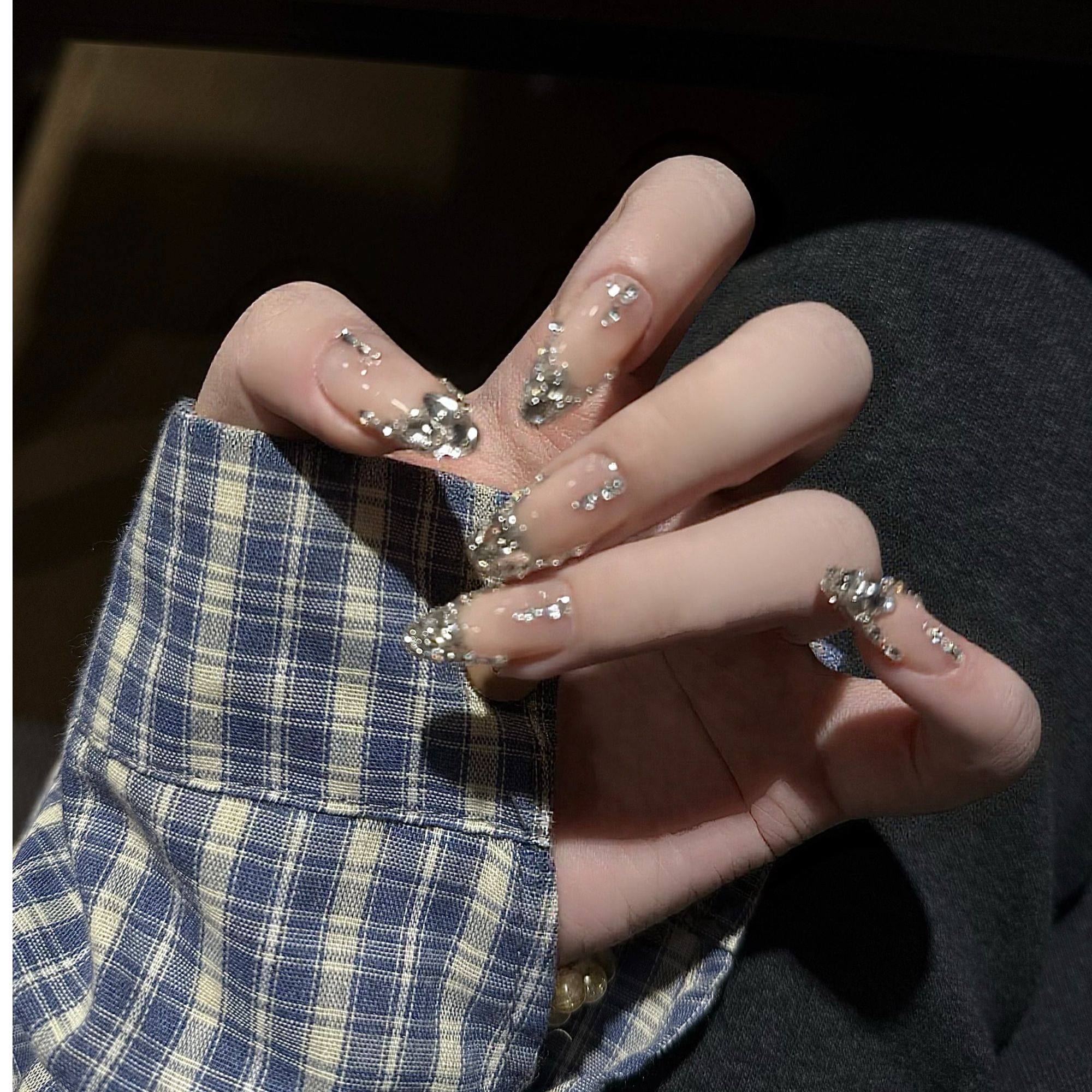 【TMT-nail】泪光光·法式拼钻高级感显白设计