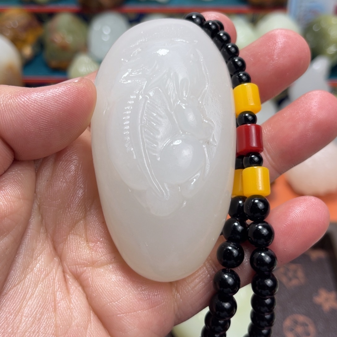 (***)石材石材方解石手把件不退换