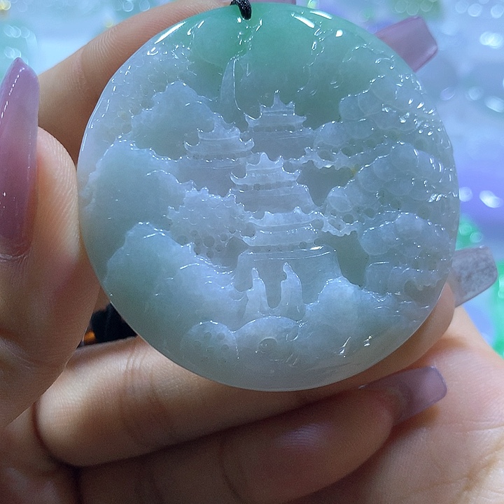 翡翠未镶嵌颈饰天然翡翠A货吊坠