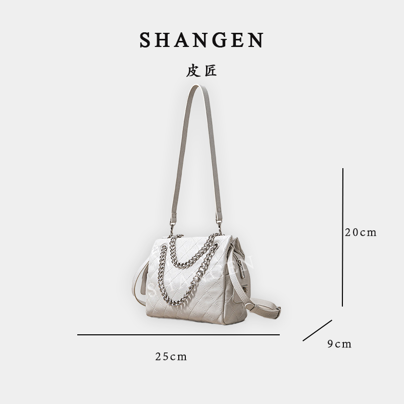 【尚恩CC】SK-62788-米白-轻奢时尚女士新款手提单肩斜挎包
