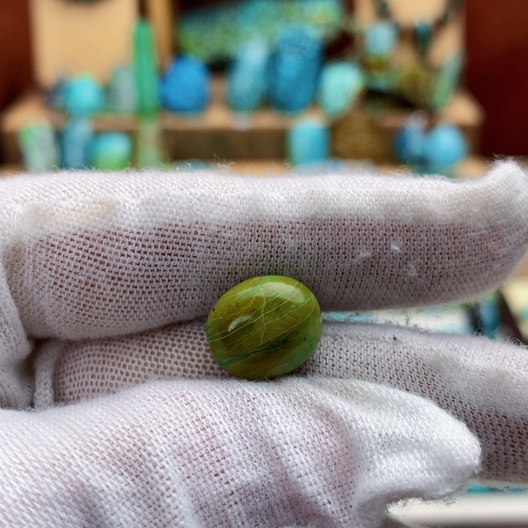 定制绿松石高瓷水波纹糖豆