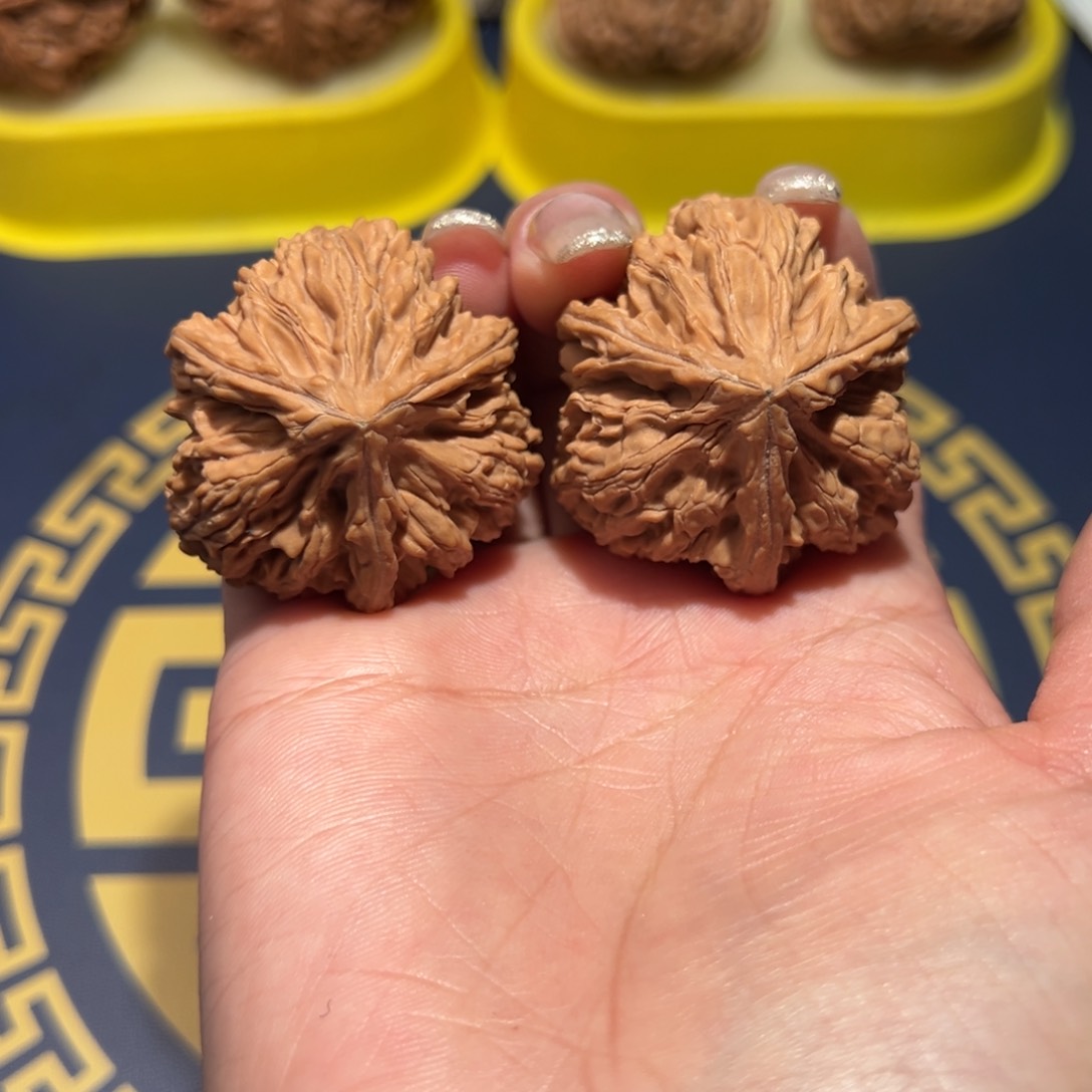 文玩核桃把件文山三棱3 全品