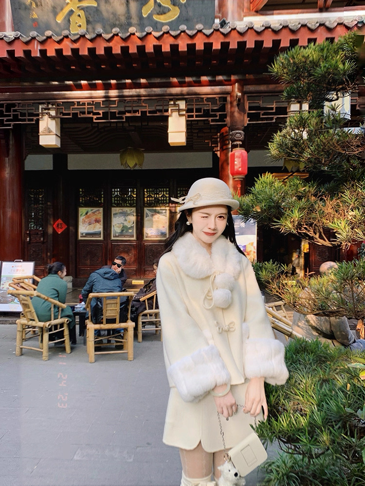N大清仓！【妃子笑】纯羊毛温柔系毛呢上衣外套