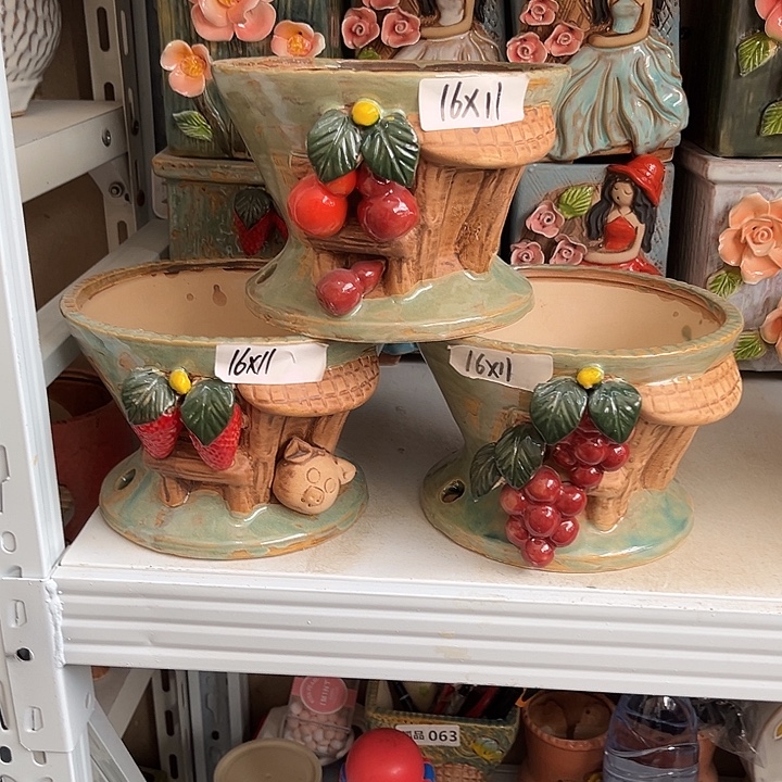 Y***露粗陶材质多肉花盆发货六个