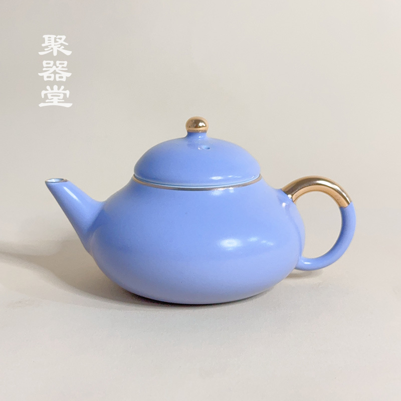 自产自销-轻奢紫罗兰水平壶单壶茶水分离小清新功夫茶壶