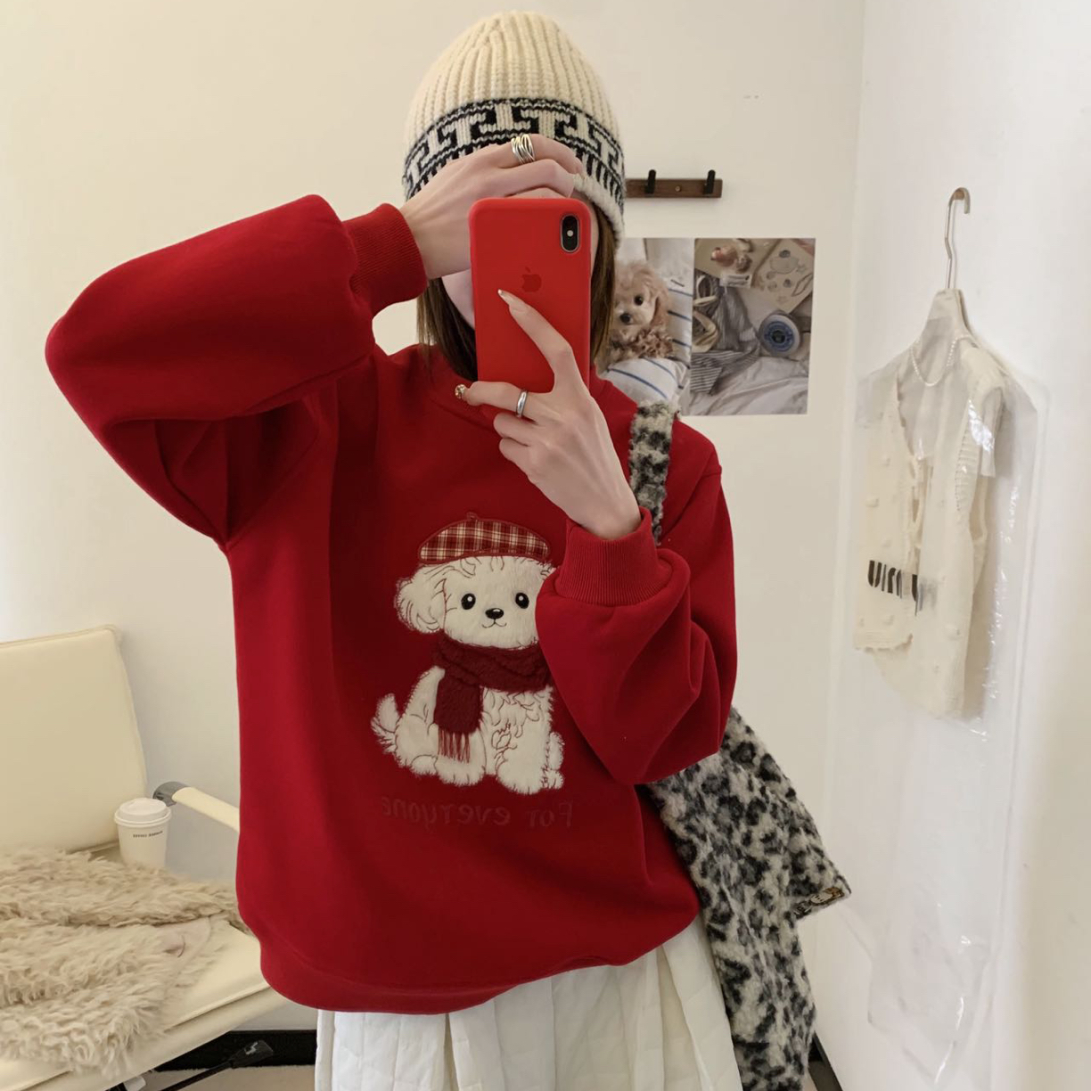 C001名媛风拼接收腰系带加厚毛呢羽绒冬季保暖大衣