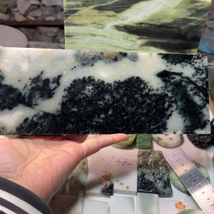 独山玉未镶嵌颈饰龙凤呈祥雅摆