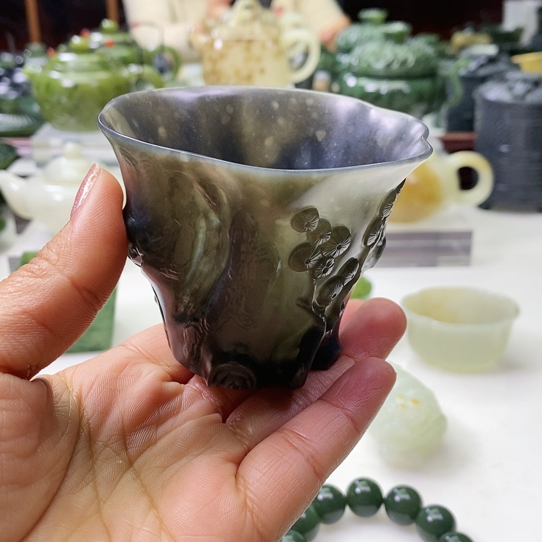 和田玉茶杯未镶嵌樾*