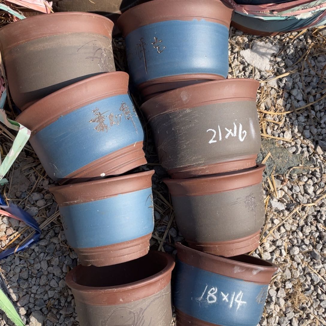 紫砂21*16四只 18*14四只 一组八只