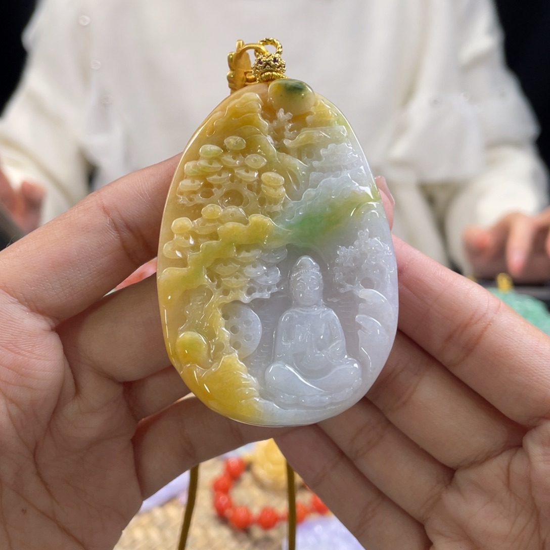 翡翠颈饰未镶嵌代编织