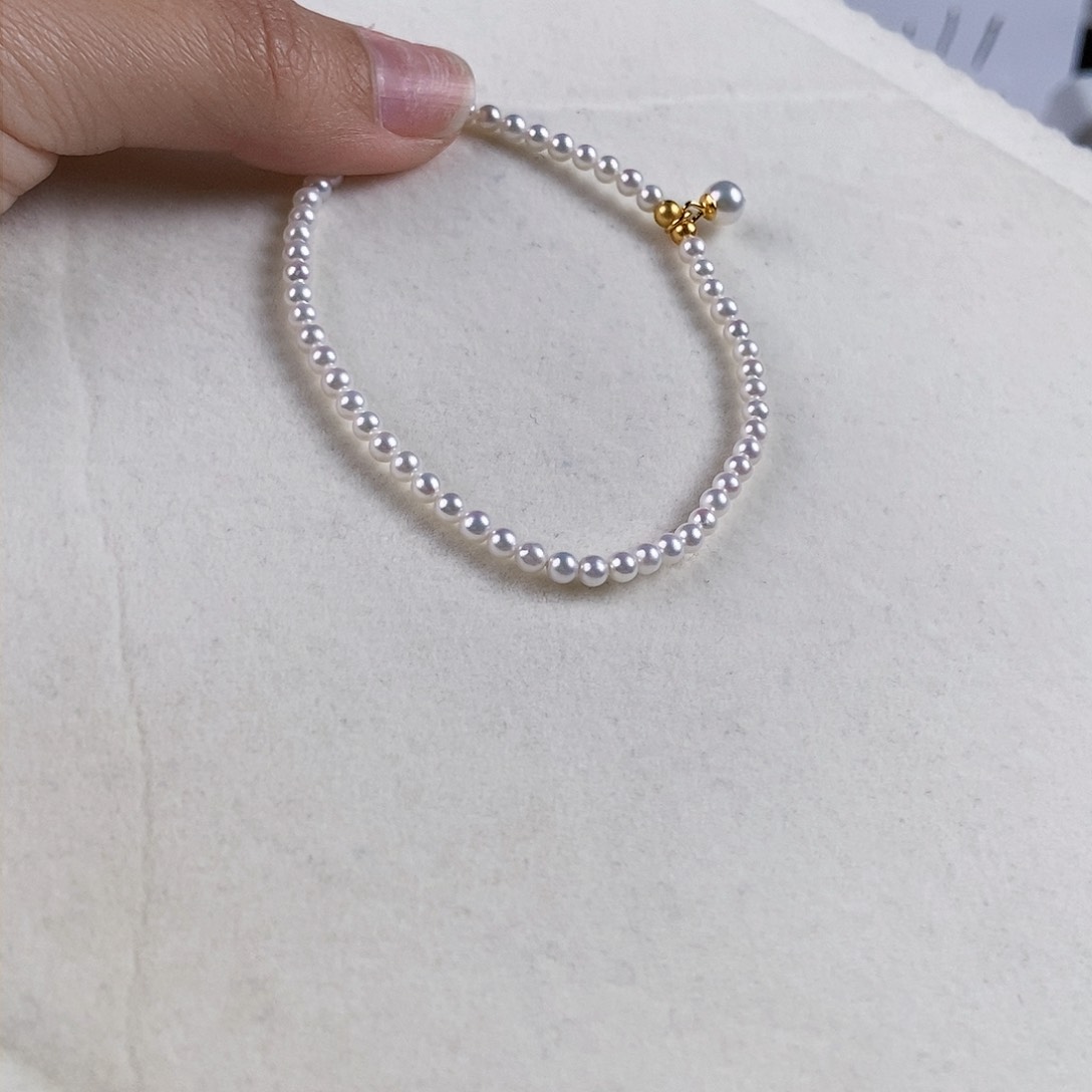 淡水珍珠手绳银S925镶嵌