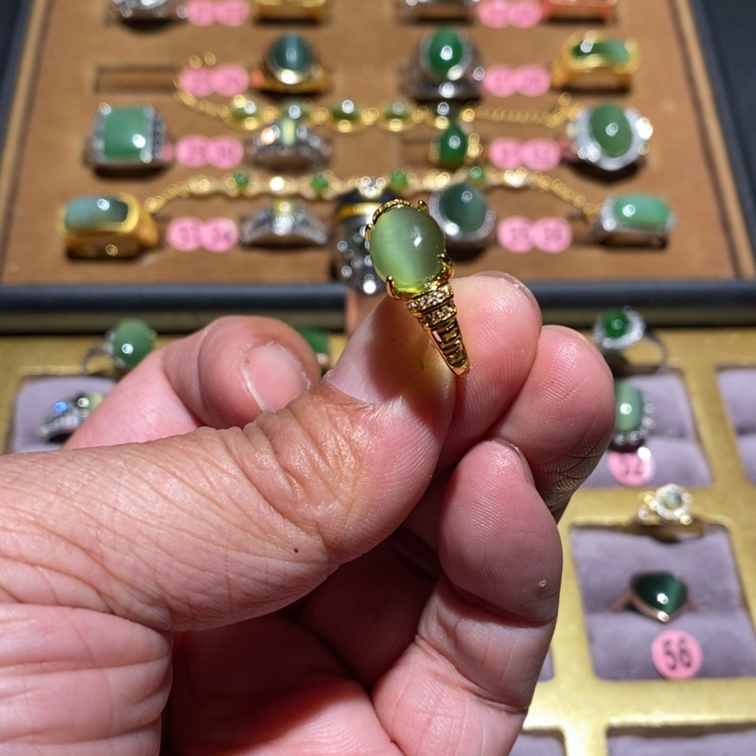 和田玉（碧玉）戒指未镶嵌