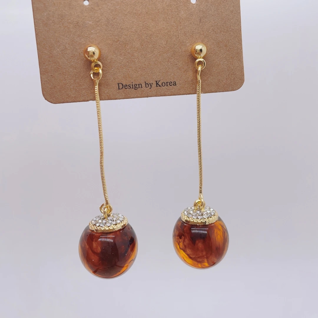 铜合金耳饰 气质轻奢百搭简约简约优雅精致网红设计师耳环F3180