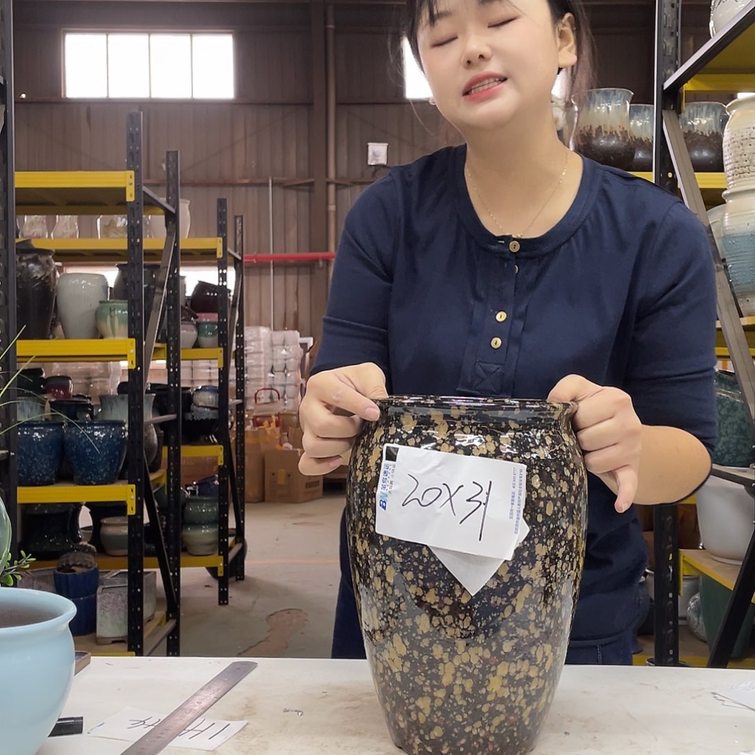 宜兴紫砂粗陶花盆20.31