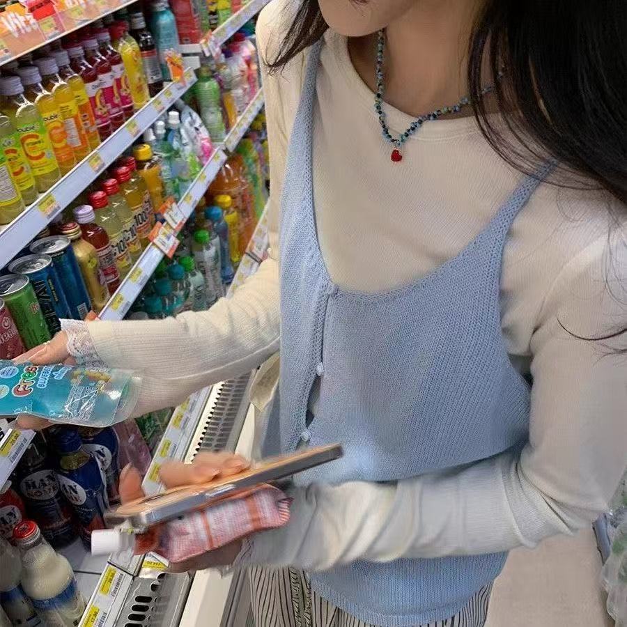修身型0g宽松型辣妹风吊带背心时尚宽松【C区】4049 
