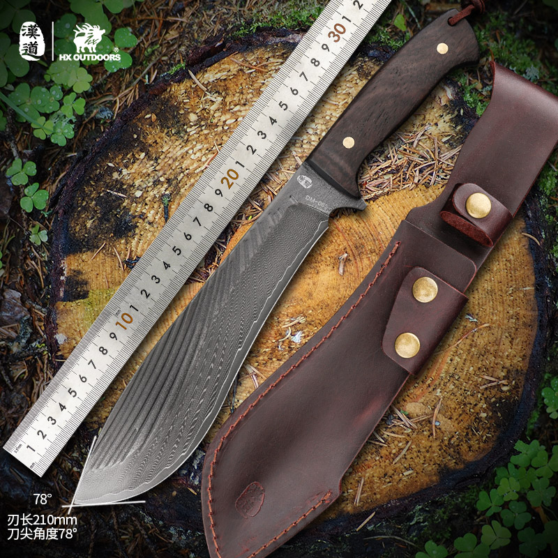 汉道大马士革柳叶户外露营手把肉小刀