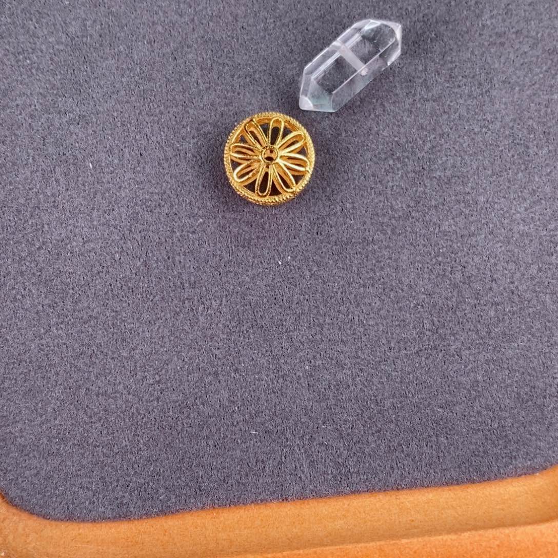 水晶珠宝半成品银S925镀金镶嵌