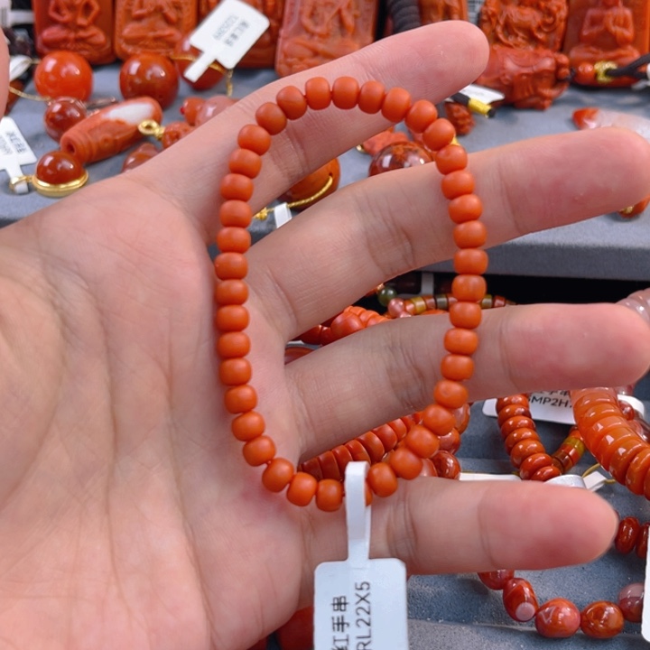 南红玛瑙多样性发一未镶嵌保山老型5mm