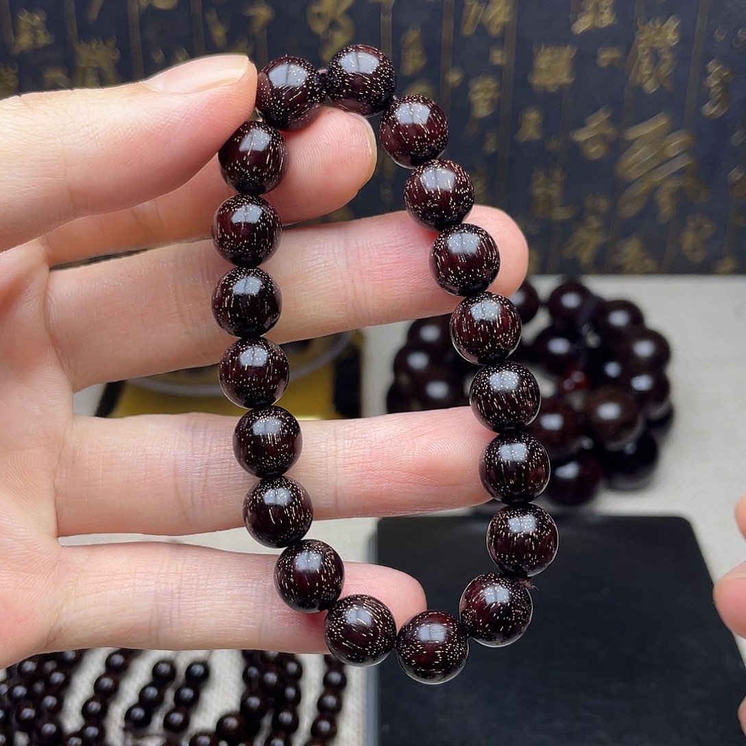 檀香紫檀（小叶紫檀）1.0 19颗 爆满金星